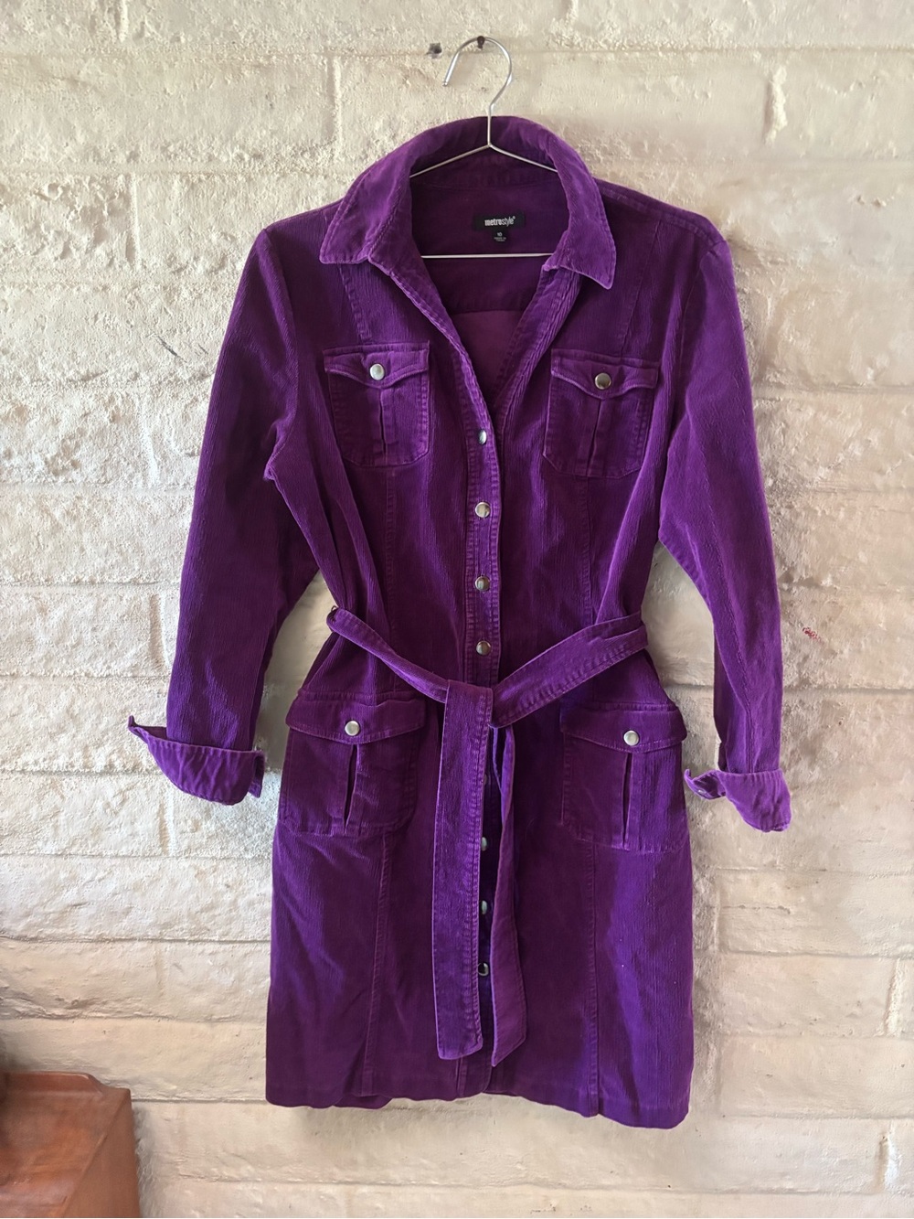 Metrostyle Vintage Corduroy Dress-Size 10
